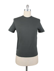 Kired Dark Green Solid Crewneck Cotton T-Shirt - Extra Slim - L - (KR6120232)