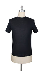Kired Black Solid Crewneck Cotton T-Shirt - Extra Slim - L - (KR613231)