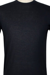 Kired Black Solid Crewneck Cotton T-Shirt - Extra Slim - (KR613231) - Parent