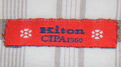 Kiton Dark Brown Plaid Cotton Shirt - Slim - (KT9122319) - Parent