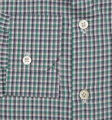 Kiton Green Plaid Cotton Shirt - Slim - (KT221233) - Parent