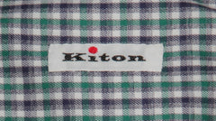 Kiton Green Plaid Cotton Shirt - Slim - (KT221233) - Parent