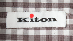 Kiton Gray Check Cotton Shirt - Slim - (KT427221) - Parent