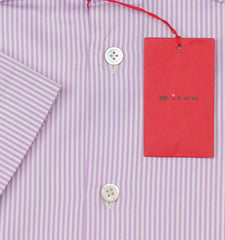 Kiton Lavender Purple Short Sleeved Cotton Shirt - Slim - (KT77229) - Parent