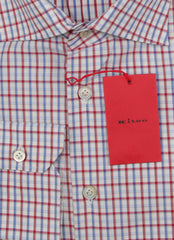 Kiton Red Plaid Cotton Shirt - Slim - (KT2212310) - Parent