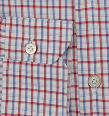 Kiton Red Plaid Cotton Shirt - Slim - (KT2212310) - Parent