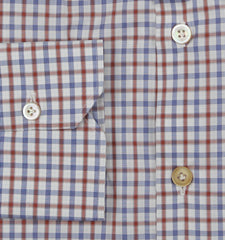 Kiton Red Plaid Cotton Shirt - Slim - (KT221237) - Parent