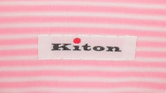 $600 Kiton Pink Striped Cotton Shirt - Slim - (KT912264) - Parent