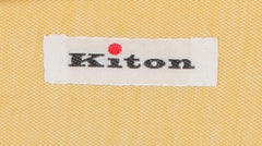 $600 Kiton Yellow Solid Cotton Popover Shirt - Slim - (KT9162612) - Parent