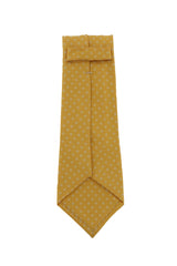 Kiton Yellow Polka Dot Silk Tie (1428)