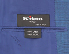 Kiton Blue Super 180's Plaid Suit - (KT1010231) - Parent