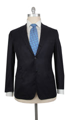Kiton Dark Blue Wool Solid Suit - 48/58 - (KT1012231)