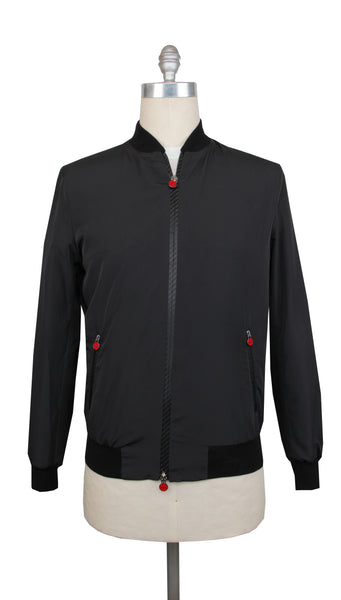 Kiton Black Polyester Solid Bomber Jacket - (KT1019233) - Parent