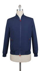 Kiton Blue Polyester Solid Bomber Jacket - 38/48 - (KT1019234)