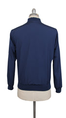Kiton Blue Polyester Solid Bomber Jacket - (KT1019234) - Parent