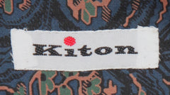 $600 Kiton Dark Blue Fancy Cotton Shirt - Slim - (KT916263) - Parent