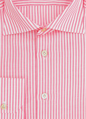 Kiton Pink Striped Cotton Blend Shirt - Slim - (KT11302313) - Parent