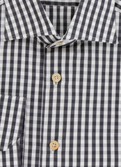 Kiton Black Check Cotton Shirt - Slim - (KT1223234) - Parent