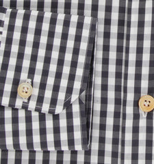 Kiton Black Check Cotton Shirt - Slim - (KT1223234) - Parent