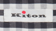Kiton Black Check Cotton Shirt - Slim - (KT1223234) - Parent