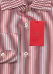 Kiton Red Striped Cotton Shirt - Slim - (KT126222) - Parent