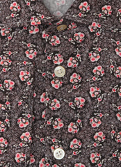 Kiton Brown Floral Cotton Shirt - Slim - (KT77226) - Parent