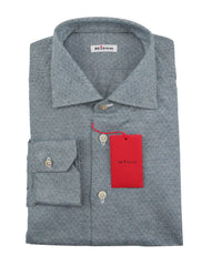 Kiton Blue Polka Dot Cotton Shirt - Slim - 15.5/39 - (KT1182213)