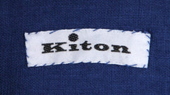 $600 Kiton Blue Solid Linen Shirt - Extra Slim - (KT314265) - Parent
