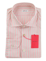 Kiton Red Striped Cotton Shirt - Slim - (KT1130231) - Parent