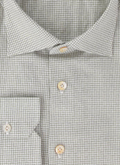 Kiton Green Micro-Check Cotton Shirt - Slim - (KT11222313) - Parent