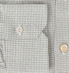 Kiton Green Micro-Check Cotton Shirt - Slim - (KT11222313) - Parent