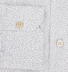 Kiton Light Gray Floral Cotton Shirt - Slim - (KT1214237) - Parent