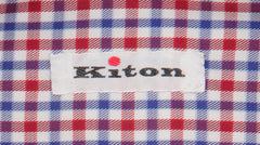 Kiton Red Plaid Cotton Shirt - Slim - (KT126226) - Parent