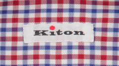Kiton Red Plaid Cotton Shirt - Slim - (KT126226) - Parent