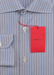 Kiton Blue Plaid Cotton Shirt - Slim - (KT12202210) - Parent