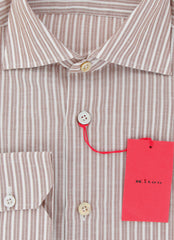 Kiton Light Brown  Cotton Blend Shirt - Slim - (KT1223231) - Parent