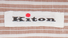 Kiton Light Brown Cotton Blend Shirt - Slim - (KT1223231) - Parent