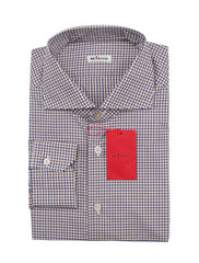 Kiton Blue Plaid Cotton Shirt - Slim - 17/43 - (KT1220225)