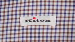 Kiton Blue Plaid Cotton Shirt - Slim - (KT1220225) - Parent