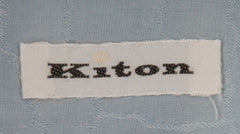 $600 Kiton Blue Fancy Cotton Shirt - Slim - (KT311254) - Parent