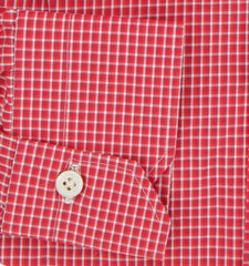 Kiton Red Plaid Cotton Shirt - Slim - (KT1220222) - Parent