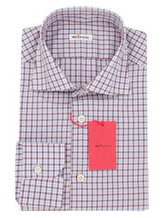 Kiton Blue Plaid Cotton Shirt - Slim - 15/38 - (KT1182210)