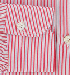 Kiton Red Striped Cotton Shirt - Slim - (KT1212233) - Parent