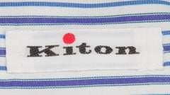 Kiton Blue Striped Cotton Shirt - Slim - (KT11302316) - Parent