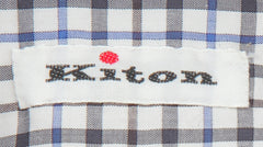 Kiton Black Plaid Cotton Shirt - Slim - (KT210243) - Parent