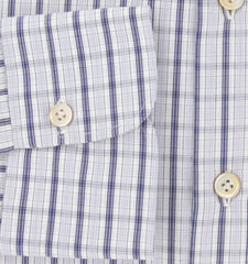 Kiton Blue Plaid Cotton Shirt - Slim - (KT11302310) - Parent
