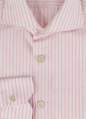 Kiton Pink Striped Cotton Shirt - Slim - (KT11222312) - Parent