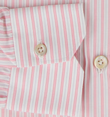 Kiton Pink Striped Cotton Shirt - Slim - (KT11222312) - Parent