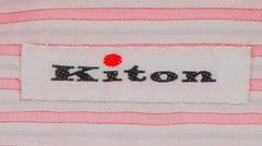 Kiton Pink Striped Cotton Shirt - Slim - (KT11222312) - Parent