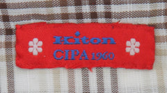 Kiton Brown Plaid Linen Blend Shirt - Slim - (KT923236) - Parent